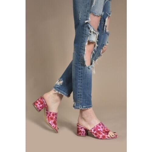 Kadın Fuşya-Çiçek Terlik VZN20