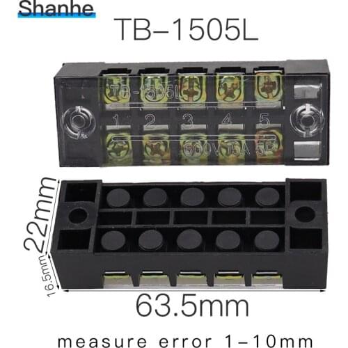 Terminal Block TB-1505 (15A 5P) 600V
