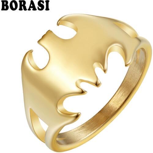 BORASI Animal Style Rings New Fashion Brand Charm Punk Rings For Women Size 6 7 8 9 Party Engagement Female New Finger Rings