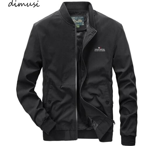 DIMUSI Autum Mens Bomber Zipper Jacket Male Fashion Streetwear Pilot Coat Casual Outwear Slim Fit Baseball Jackets Men Clothing