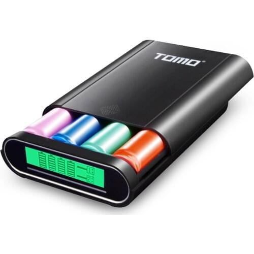 TOMO M4 4 x 18650 Li-ion Battery Charger Case Smart Power Charge DIY Powerbank With 1A Output and 2A Output For iphone Samsung