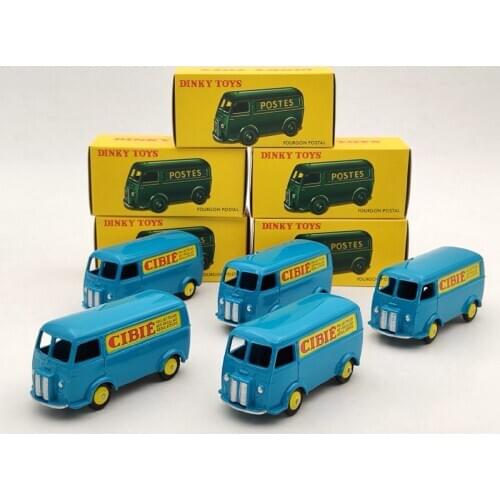 Lot Of 5pcs Atlas 1/43 Dinky Toys 25BV For Fourgon Postal P~geot D.3.A Blue Diecast Models Toy cars Auto Gift
