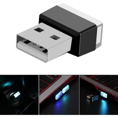 1 Pcs Mini USB Light LED Modeling Light Car Ambient Light Neon Interior Light Car Interior Decorative Light Car Goods 5 Colors