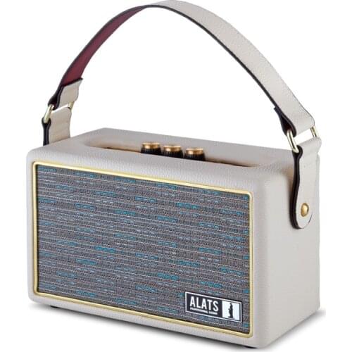 Fashion Portable Subwoofer HiFi 5.0 Bluetooth Speaker Guitar Bass Black Speaker Stereo Cortex Metal Louderspeaker