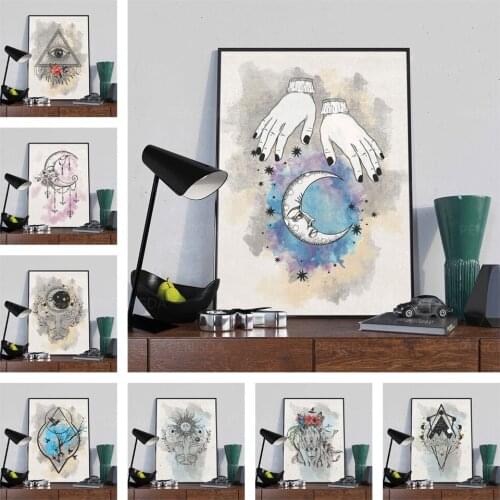 Wall Art HD cartoon eyes retro mppn pink Printed Pictures Canvas Home Decor Modular Painting No Frame Cuadros For Living Room