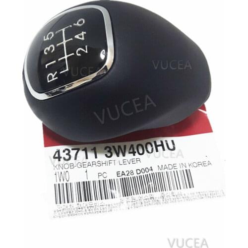 Genuine OEM Leather Gear Shift Knob Lever 6-Speed for KIA 2012 2013 2014 2015 RIO RIO5 437113W400HU 437113W400HU 437113W400