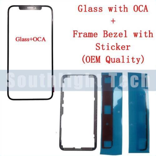 Original Grade AAA+++ Front Glass with OCA and Frame Bezel for iPhone X iX IPX Front Glass Touch Panel Frame Bezel Replacement
