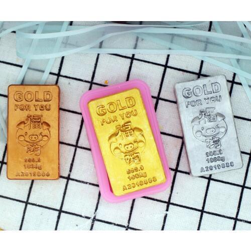 P1039 Pig Gold Slug Mold 2019 Golden Pig Nafu Financial Resources Roll into the car out of the air fragrance plaster mold