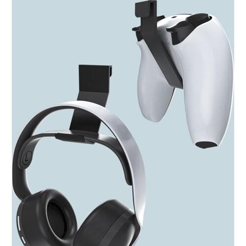 Game Controller Stand Mount (2 Pack) for PS5 Console, Hanger Stand Bracket for PS5 Gamepad, Black