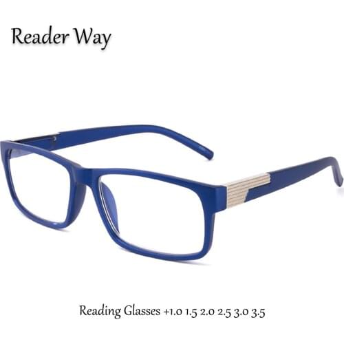 Simple Men Women Reading Glasses Rectangle Frame Decorate Sheetmetal High Quality Presbyopic Eyeglasses Reader Eyewear Unisex