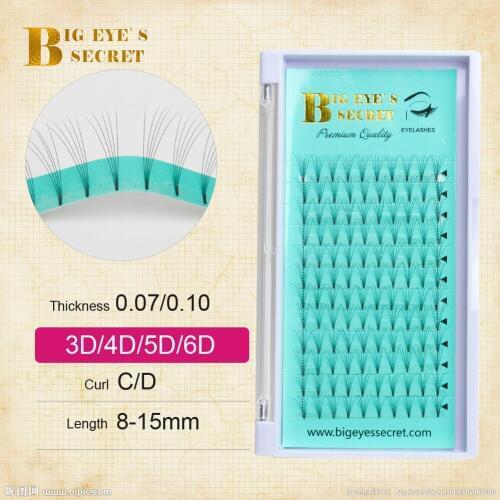 Big eyes secret Natural Individual Cluster Eyelash Soft Mink Premade Volume Fans Eyelash Extension