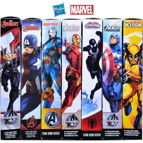 Hasbro Figures Collections 30cm Wolverine Iron Man Ant Spiderman Thor Captain America Ultron Model Toy for Children
