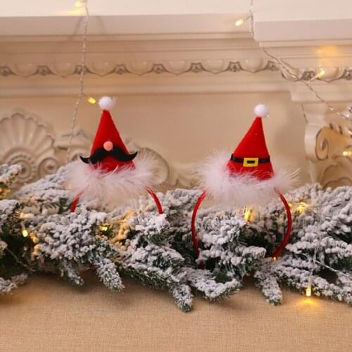 Christmas Headbands Kids Adult Headwear Reindeer Ornaments Christmas Decorations Party Cosplay Santa Tree Elk Antlers