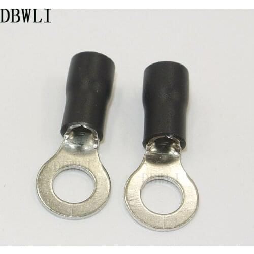 RV3.5-8 500PCS 14-12AWG 5/16" Black Insulated ring Terminals Electrical Crimp Connector 500pcs