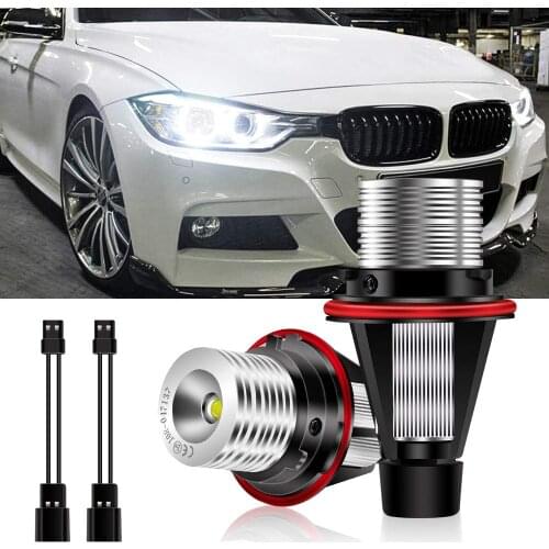 Ultra White 6000K 10W E39 Error Free LED Angel Eyes Halo Ring Marker Bulbs Replacement fit for PARTIAL BMW 5 6 7 Series X3 X5