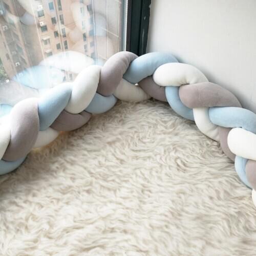 1M 300CM Bumpers in the Crib Pillow Cushion Protector Things For Newborn Baby Kids Room Decor Bed Cot Bumper Bedding Set Babies