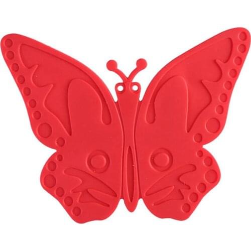 1 Piece Silicone Coaster Creative Butterfly Shaped Coffee Milk Cups Mats Dining Table Bowl Pads Home Tea Cup Coaster Supplies