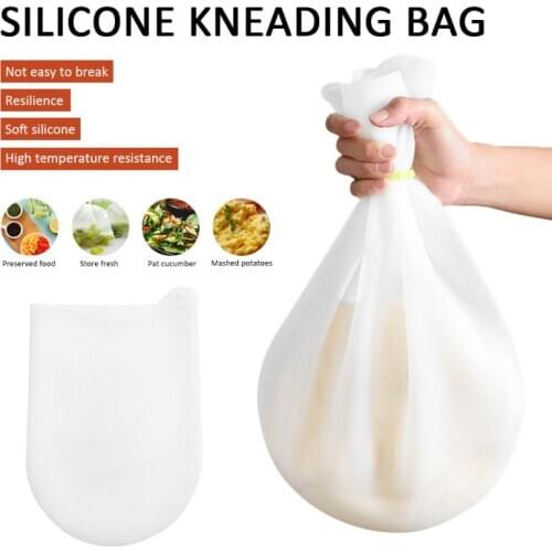 1PCS Silicone Kneading Dough Bag Preservation Flour-mixing Bag Soft Magical Knead Dough Blender Set Kitchen Gadget Accessories