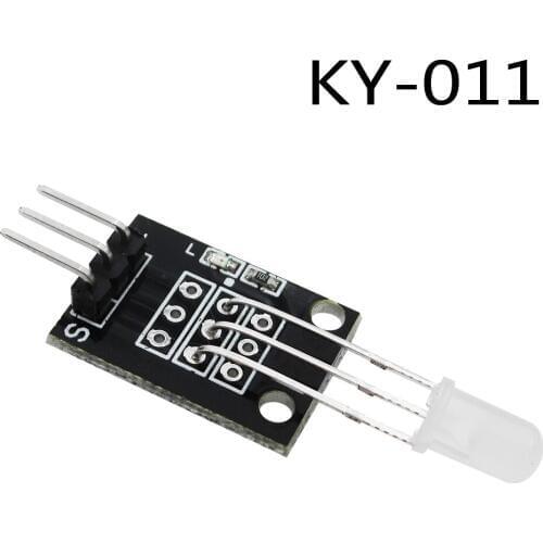 10pcs/lot KY-011 5mm Two Color Red and Green LED Common Cathode Module for Diy Starter Kit 2-color KY011