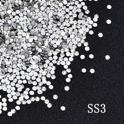 1000/1440pcs 3D Charms Stone AB Clear Super Glitter Flatback Glass Nail Art Rhinestones DIY Crystal Decoration Manicure Sticker