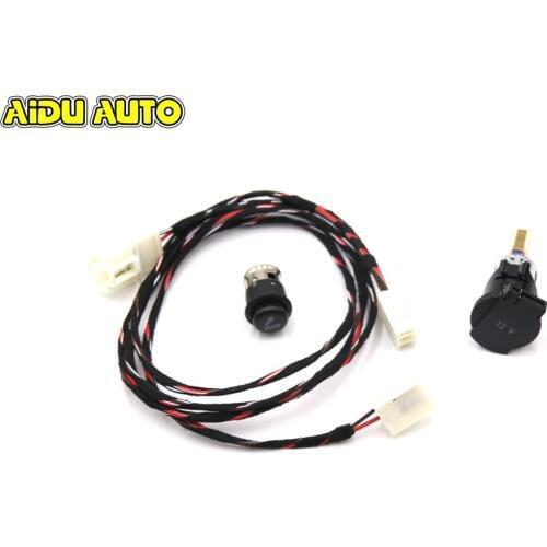 12V armrest box Charger socket Cigarette lighter with Harness For VW jetta Tiguan 5ND 919 341 A /L1J0 919 309