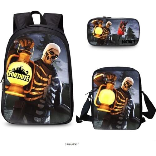 3pcs FORTNITE School Bags For Boys Girls Children School Backpacks Kids Bags Primary Travel Bag SchoolBag Rucksacks Mochila