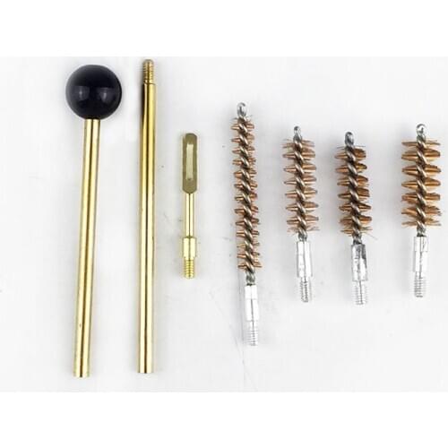 Tactical gun accessories M4 ar15 accessories 7pcs Cal.22 / 45/ 357/9mm Pistol Rifle Gun Cleaning Kit 7pcs for hunting shooting