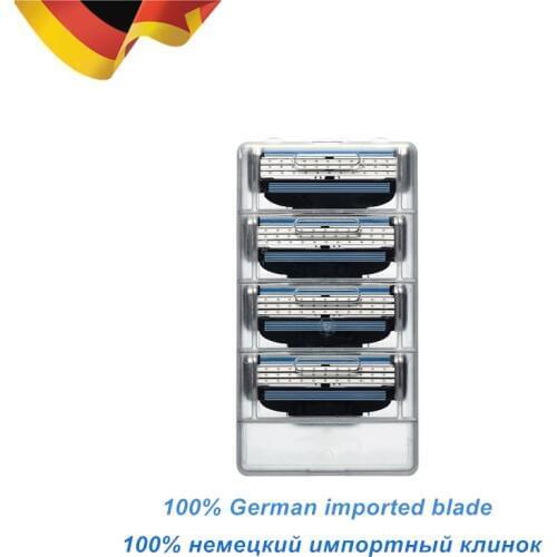 4pcs/pack Mens Safety Sharp Razor Blades Face care Shaving blades Manual shaving Cassette for gillette mach 3 Handle