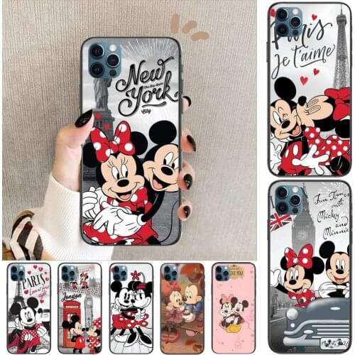 Disney Minnie Mouse Anime Phone Cases cover For iphone 11 Pro Max case 12 8 7 6 S XR PLUS X XS SE 2020 mini black cell shell fu