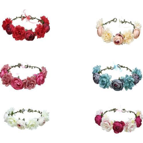 Ower head flower hair band wreath headpiece crown female jewelry headdress wedding party ball participant