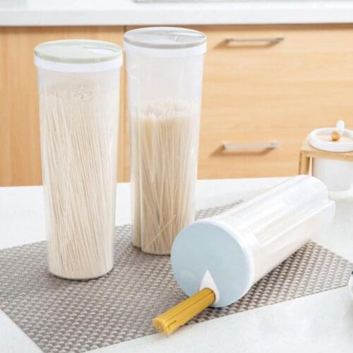 300ml Sealed Bottle with Lockable Lid Leak-Proof PP Transparent Spaghetti Noodles Food Canister for Kitchen Organizers Bottles