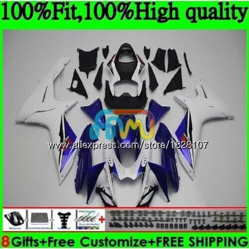 Injection For SUZUKI GSXR 600 750 GSXR750 11 Blue white 12 13 14 15 39BS.31 K11 GSXR600 2011 2012 2013 2014 2015 2016 Fairing