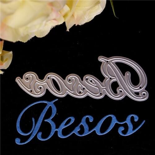 Spanish word Metal Cutting Dies for Diy Scrapbooking Die Cut New 2018 Cuts for Paper Card Making Craft Happy Valentines Day