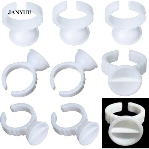 Glue Rings for Eyelash ExtensionsDisposable Microblading Tattoo Pigment Nail Art Adhesive Glue Holder Container Cups