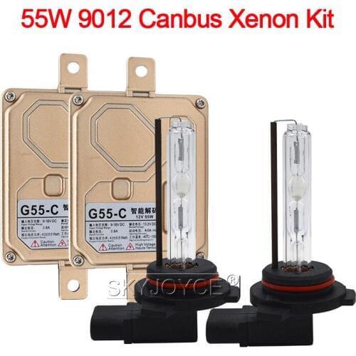 Super Canbus 55W Xenon 9012 HID Headlight Kit Canbus Error Canceller Digital Ballast 4300K 8000K 6000K 9012 Car Light Xenon Kit