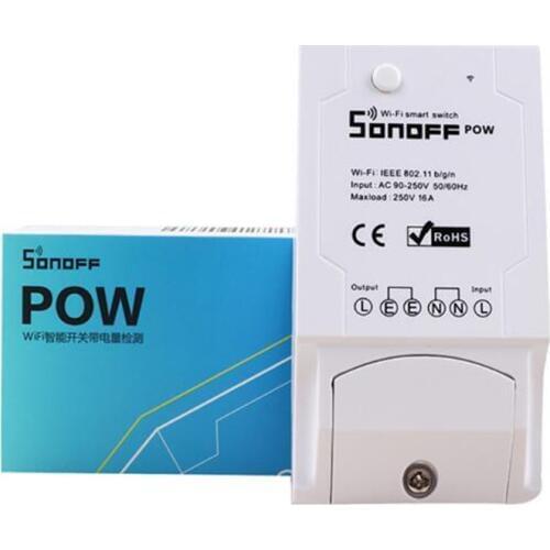 Sonoff Pow Wifi Switch Controller With Real Time Power Consumption Measurement 16A/3500w Smart Home Device Via Android IOS