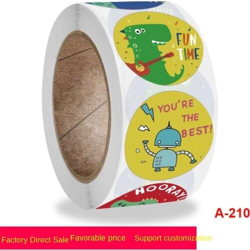 Round stickers stick cute cartoon animals childrens Reward Stickers teachers students encourage self adhesive labels