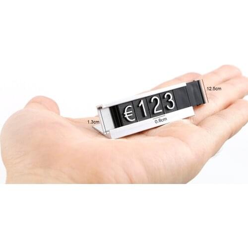 Price Cube Black Label Bar Show Coat China Currency Symbol Plastic euro bar table top coat shelf price tag