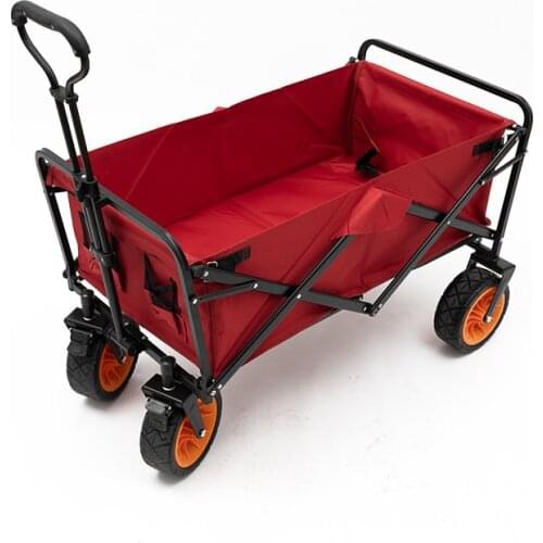 Multifunctional outdoor camping folding car to transport labor-saving garden construction tool cart fishing luggage cart