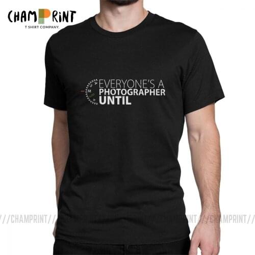 Everyones A Photographer Until Mens T Shirt Manual Mode Funny Tee Shirt Short Sleeve T-Shirt 100% Cotton Gift Idea Clothing