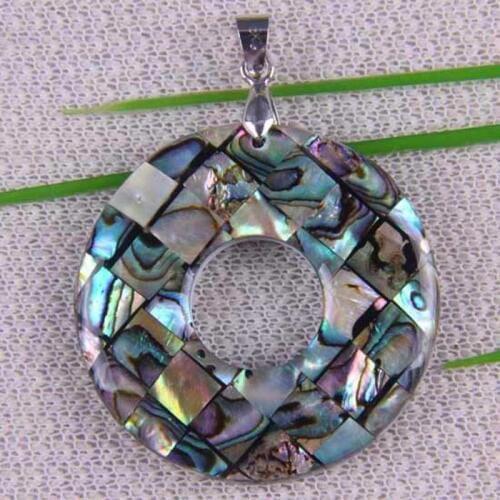 Natural New Zealand Abalone Shell Bead Pendant Jewelry For Woman Gift S063