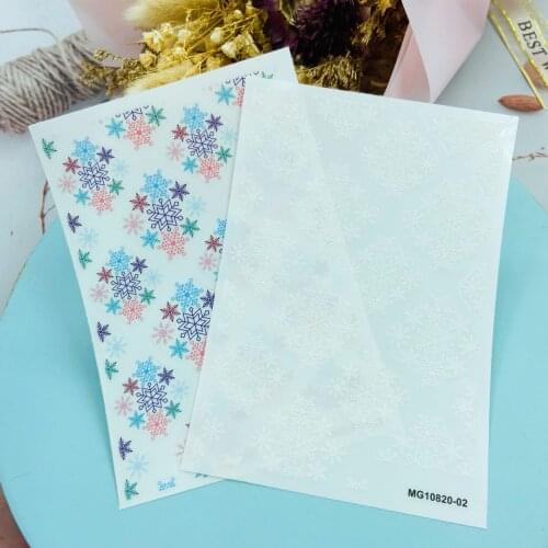 New Christmas Snowflake Nail Art Sticker Self Adhesive Transfer Decal 3D Slider DIY Tips Nail Art Decoration Manicure Package