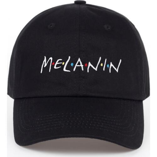 2017 New Arrival MELANIN Letter Embroidery Baseball Cap Women Snapback Hat Adjustable Men Fashion Dad Hats Wholesale