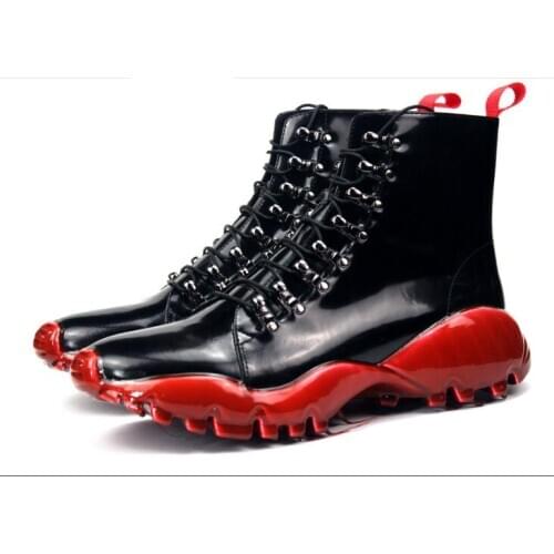 New fashion men boots genuine leather Martin boots casual shoes for men