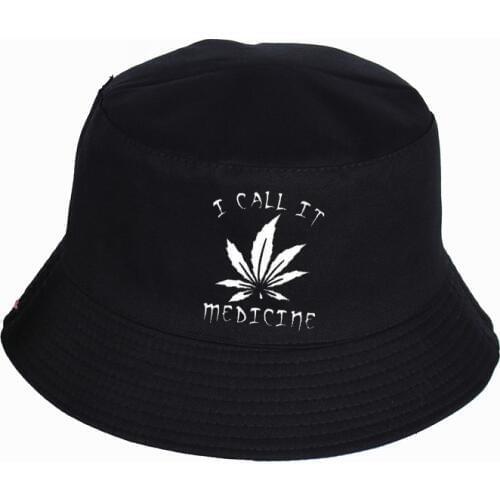 WEED I CALL IT MEDICINE Women Mens Panama Bucket Hat WEED I CALL IT MEDICINE LOGO Design Flat Sun Visor Fishing Fisherman Hat