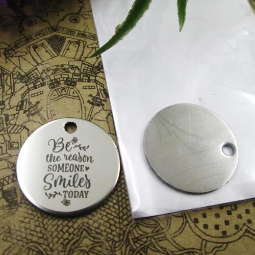 10pcs--"BE THE REASON SOMEONE SMILES TODAY"stainless steel charms 5 styles for choosing DIY Charms for necklace bracelets