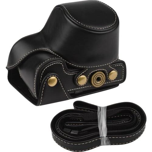 Portable PU Leather Camera Case with Shoulder Strap Replacement for Sony A6000 A6300 A6400