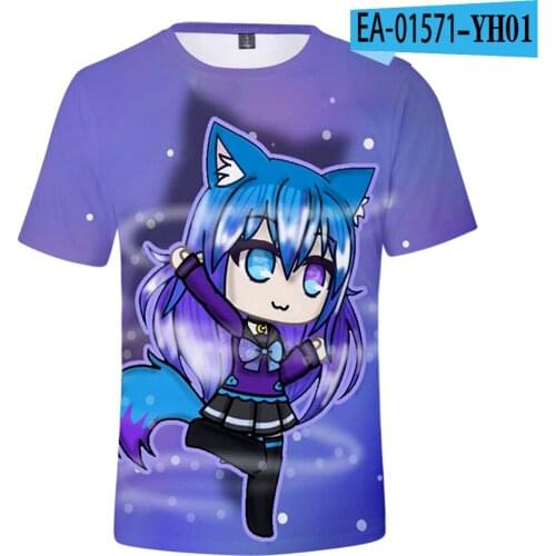 Gacha Life Tee Casual Tshirt Boys/girls Short Sleeve 3D T Shirt Adults Women Summer Tee Print Cartoon Gacha Life Men t-shirt