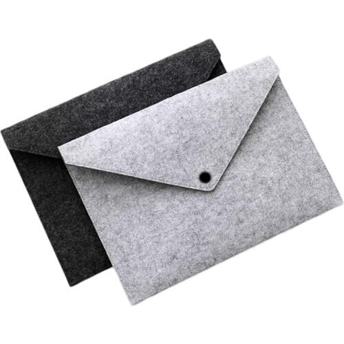 Simple Solid A4 Big Capacity Document Bag Business Briefcase File Folders Felt Filing Bags LBShipping