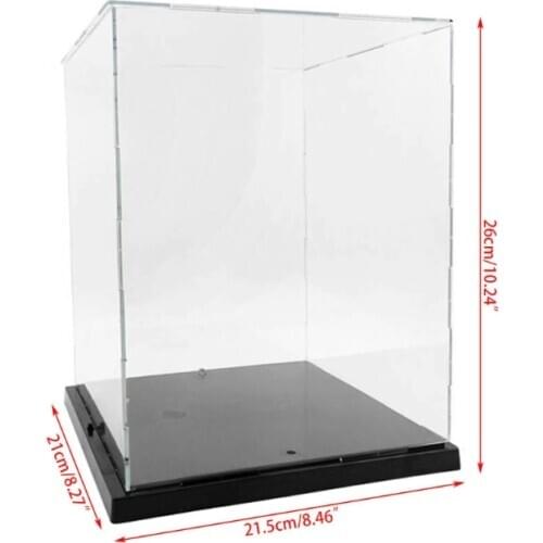 Clear Acrylic Display Box With Colorful Light Dustproof Action Figure Showcase Y4QA